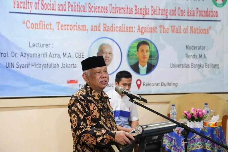 FISIP UBB, ICoAC 2020: Cendekiawan Muslim Prof. Azyumardi Azra Bahas Strategi Komprehensif dalam menghadapi Radikalisme dan Terorisme Global