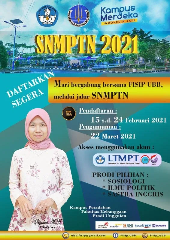 Mari Bergabung Bersama FISIP UBB di Jalur SNMPTN 2021