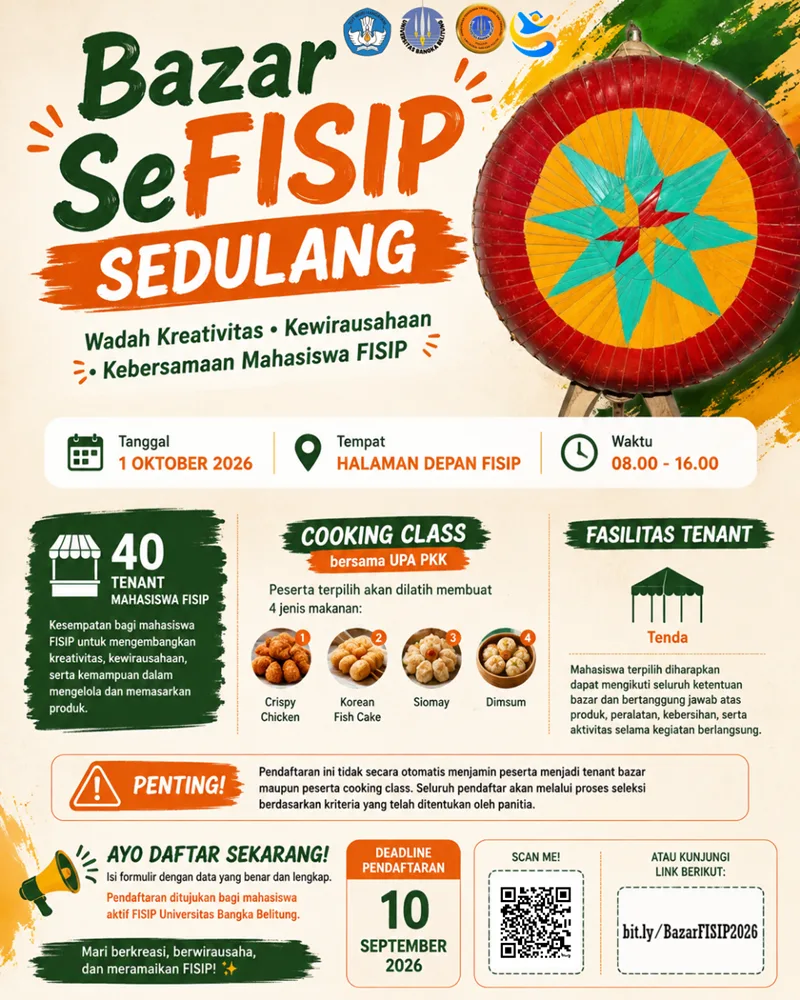 Bazar SeFISIP Sedulang 2026: Wadah Kreativitas dan Kewirausahaan Mahasiswa FISIP