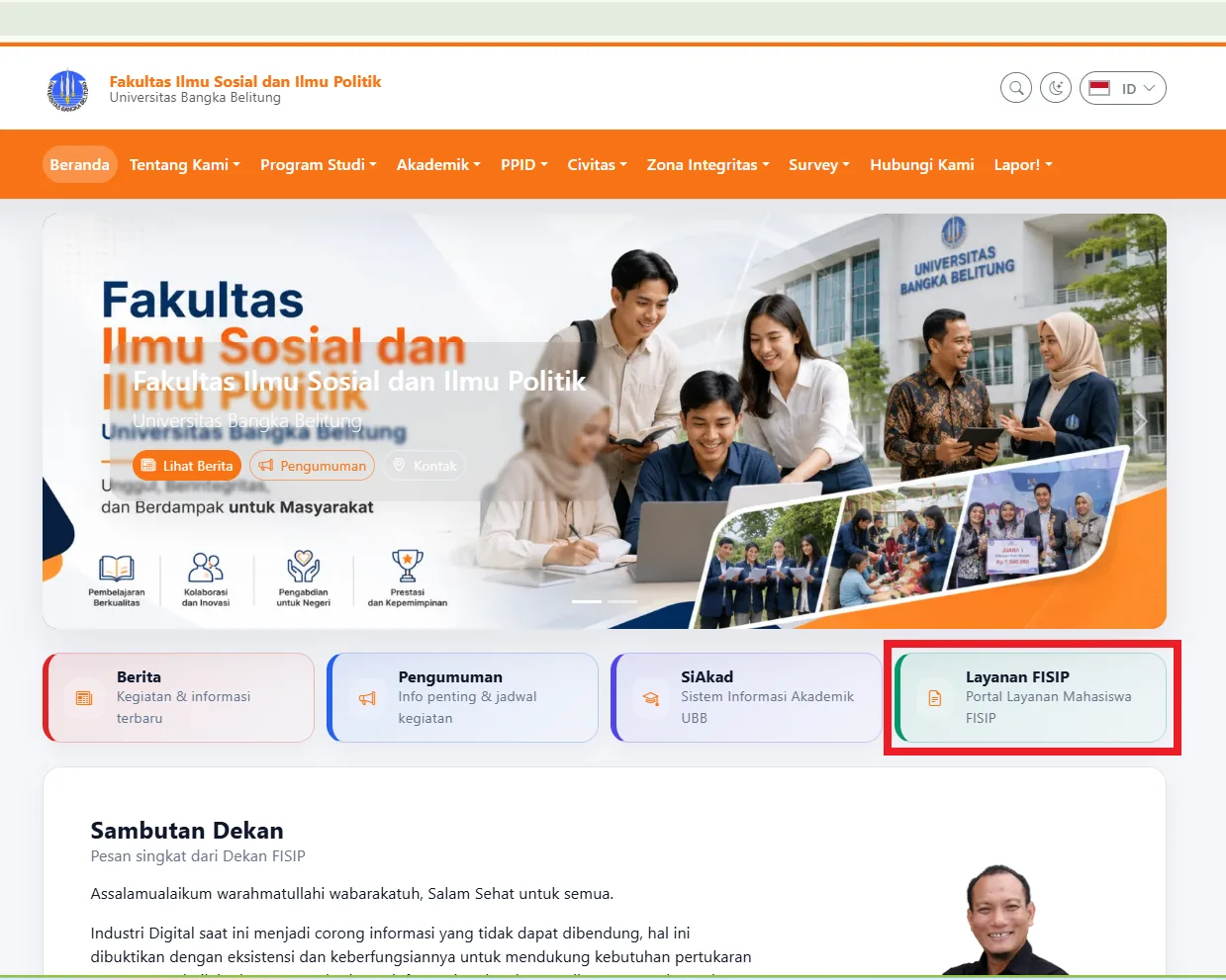 Aplikasi Layanan Mahasiswa FISIP UBB